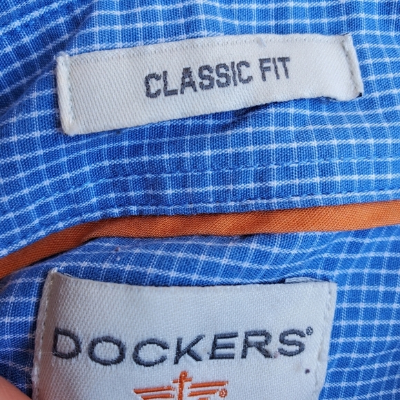 Dockers Classic Fit Button Up Work Shirt Plaid L - Picture 5 of 10